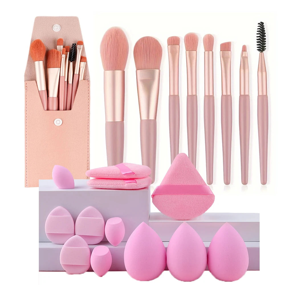 RUNTOIN 8/20Pc Makeup Brush Set – Powder, Foundation & Blending