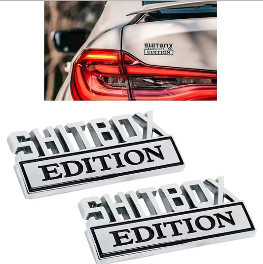SHITBOX zinc alloy car stickers, car tailgate, car modification car stickers, personalized fashion, specifications are diverse Peaceful Pleasures Health and Wellness