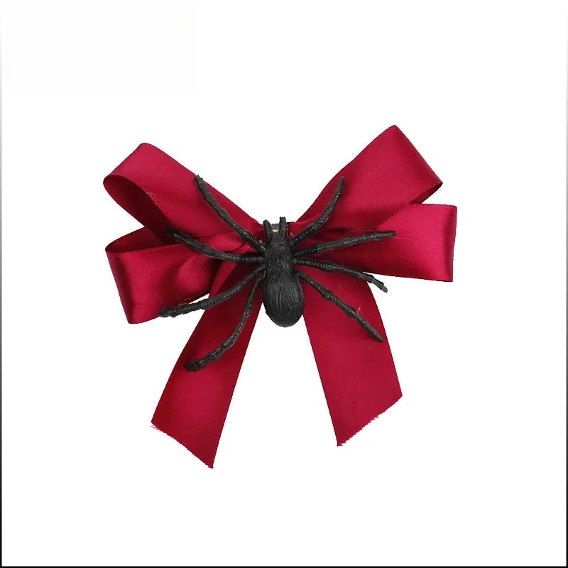 Halloween Spider Bow Hair Clips | Party Cosplay Gift (1–6 Pcs)