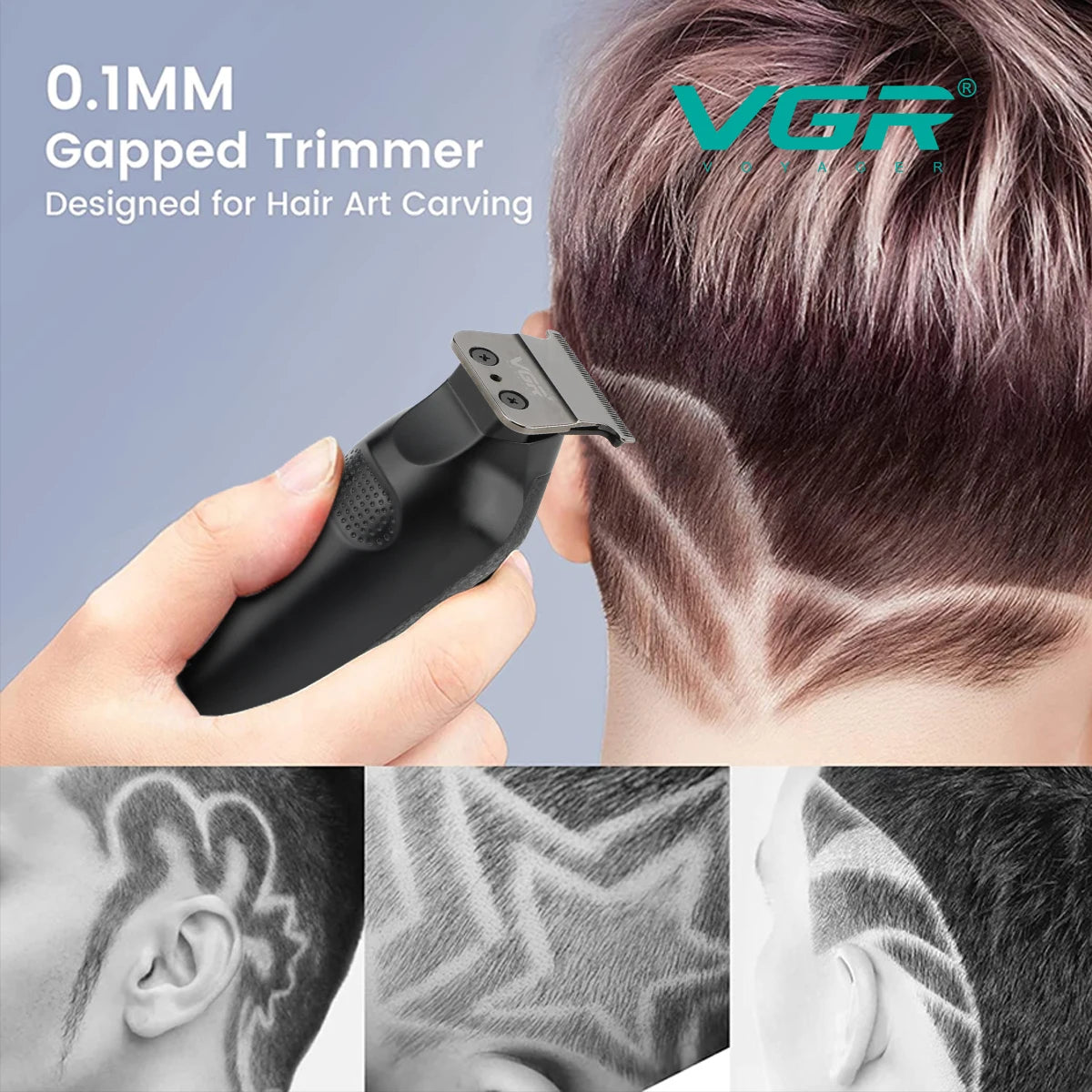 VGR Professional Electric Hair Clipper 7500 RPM High end Multi gear Adjustment Electric Push Scissor Embossed Body Trimme V-879T Peaceful Pleasures Health and Wellness