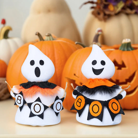 White Ghosts Plush Doll Decor For Halloween Mini Ghosts Stuffed Doll Party Home Table Tray Decor For Spookys Porch Decoration Peaceful Pleasures Health and Wellness