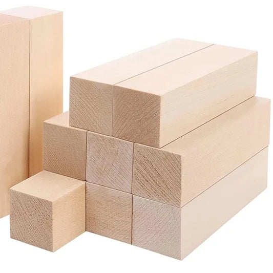 5-Pack Basswood Carving Blocks – Unfinished Whittling Wood DIY Wood Carving Blocks Peaceful Pleasures Health and Wellness 5pcs
