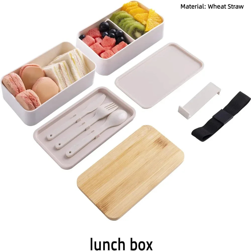 1200ml Japanese Bento Box | Double Layer Divided Lunch Container