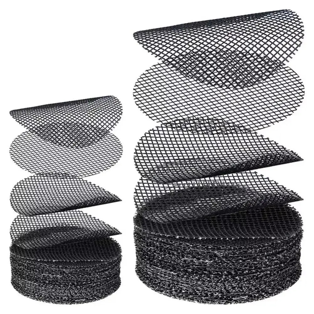 50PCS/Set Plastic Flower Pot Hole Mesh Pad Prevent Soil Loss Round Bonsai Drainage Screens Breathable Flower Pot Bottom Mat Peaceful Pleasures Health and Wellness