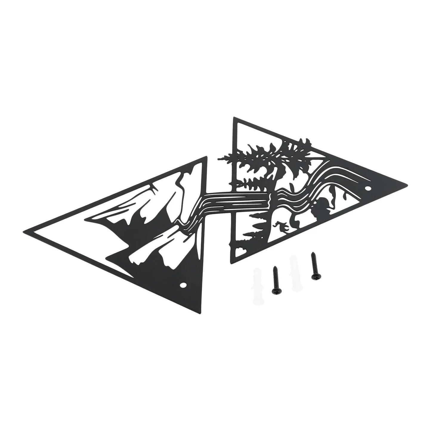 Mountain & Waterfall Metal Wall Art | Modern Nature Décor