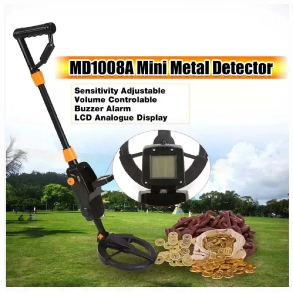 Kids Outdoor Educational Toy 7.4" Waterproof Metal Detector Gold Treasure Hunting Tool Peaceful Pleasures Health and Wellness