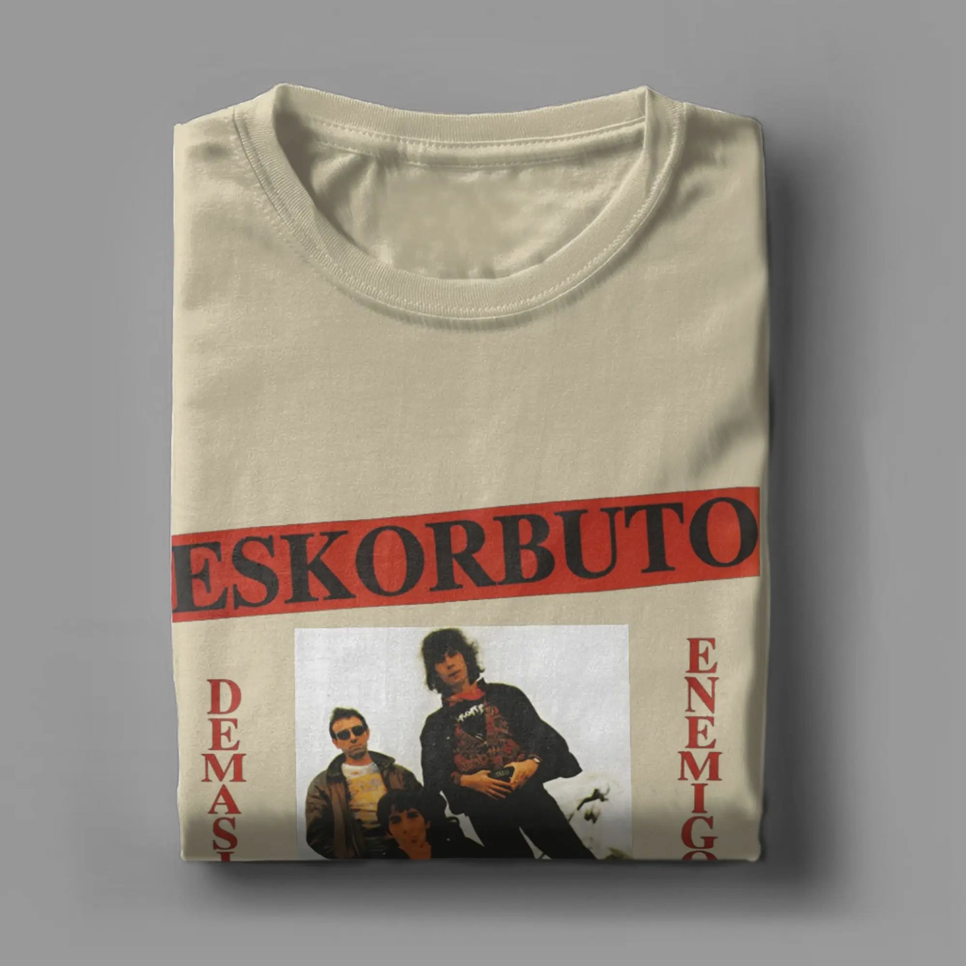 Eskorbuto T-Shirt for Men Band Fashion Pure Cotton Tee Shirt Crew Neck Short Sleeve T Shirt Graphic Printed Clothing Peaceful Pleasures Health and Wellness