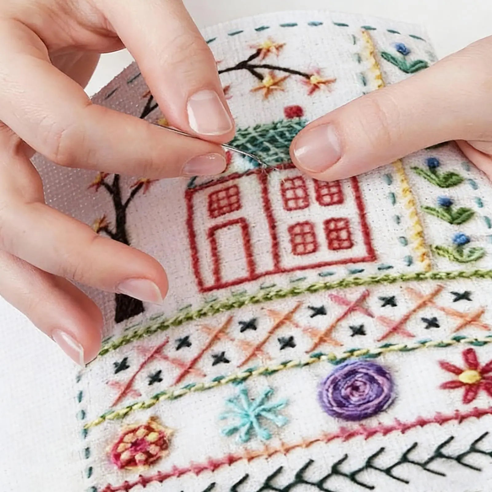 Beginner Embroidery Book Kit | Travel, Home & Group Projects Embroidery Craft Kit Peaceful Pleasures Health and Wellness