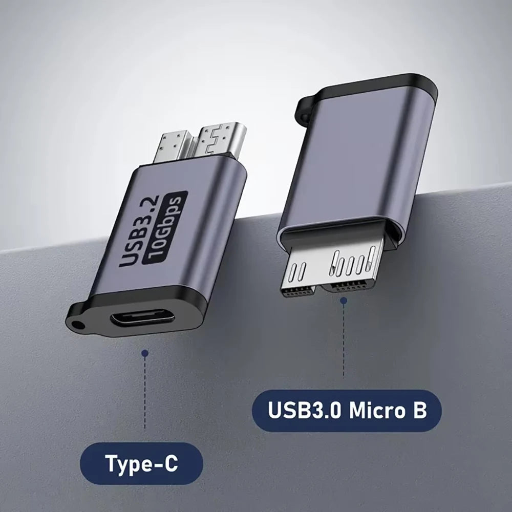 USB 3.0 Micro B to USB-C Adapter | 10Gbps HDD Converter