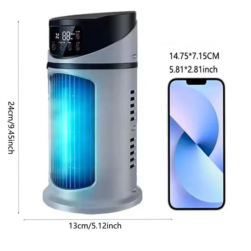 USB charging desktop fan with humidifier, spray timer, portable, silent, cooling fan for home use, air cooling fan Peaceful Pleasures Health and Wellness