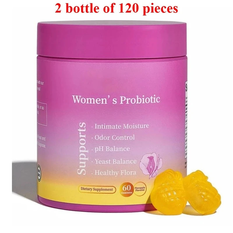 Women's Probiotic Gummies with Prebiotics | Pineapple, 60ct