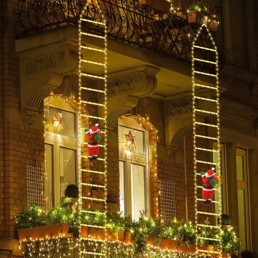 Santa Claus Climbing Ladder LED Christmas Decoration 2025