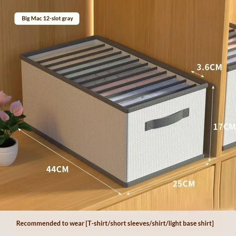 Foldable PP Drawer Organizer with Handles | Closet Storage