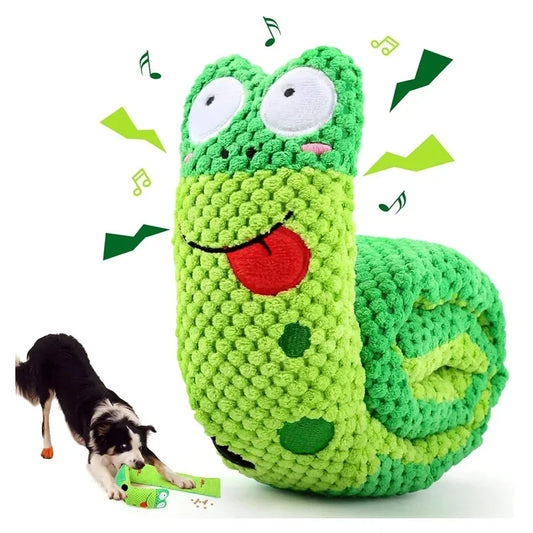 Interactive Snail Puzzle Feeder & Squeaky Plush Dog Toy Interactive Dog Toy Peaceful Pleasures Health and Wellness