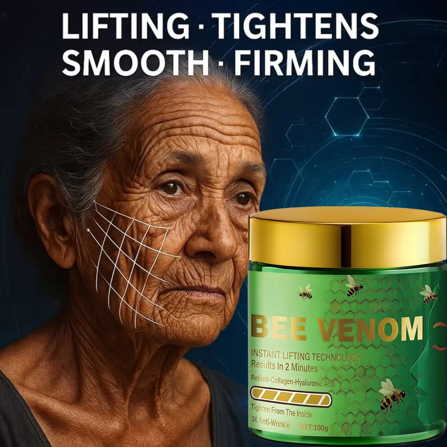 Bee Venom Lifting Cream | Retinol & Collagen Anti-Wrinkle