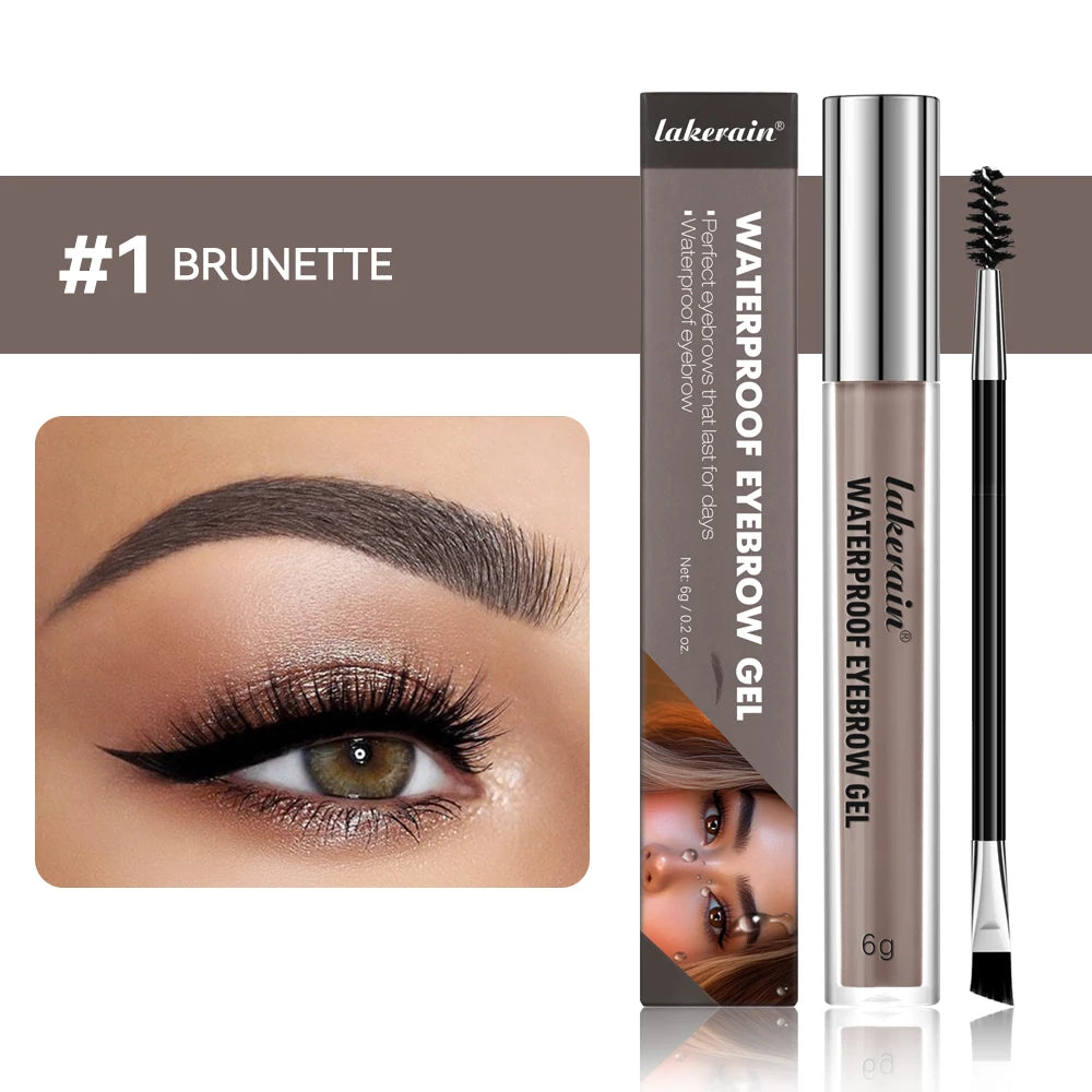 Waterproof Eyebrow Gel for Long Lasting Highly Tinted Liquid Eye Brow Makeup Sweatproof Natural Black Brown Peaceful Pleasures Health and Wellness 1 BRUNETTE