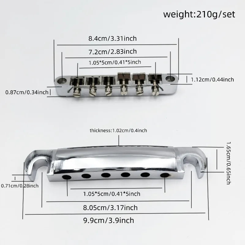 6 Strings Guitar Tune-o-matic Bridge Tailpiece Posts LP Electric