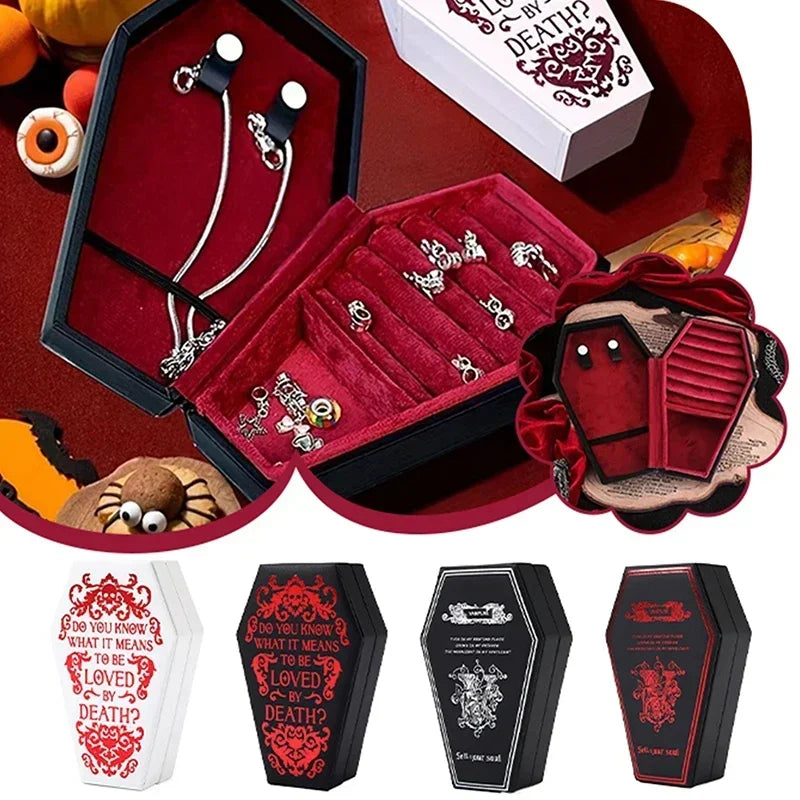 Gothic Coffin Jewelry Box | Multi-Compartment Organizer & Gift