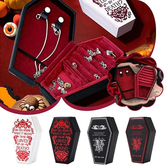 Gothic Coffin Jewelry Box | Multi-Compartment Organizer & Gift Gothic Jewelry Box Peaceful Pleasures Health and Wellness