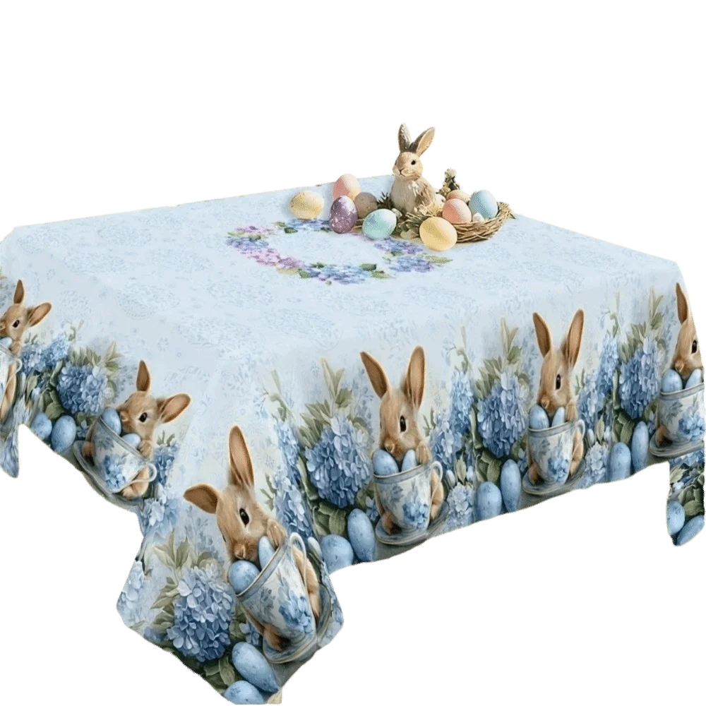 Floral Jacquard Tablecloth | Waterproof Holiday Table Cover