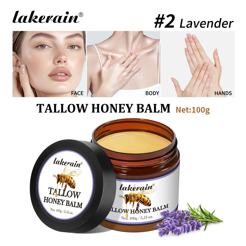 Tallow Honey Balm Specifically For Dryness And Itchiness Skin Moisturizing Beef Tallow Face Cream Body Lotion Face Cream Care Peaceful Pleasures Health and Wellness 02 lavender