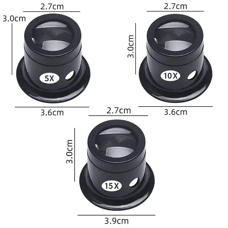 4-Piece Eye Loupe Magnifying Glass Set – Jewelry & Watch