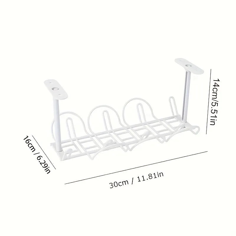 Under Desk Cable Management Tray – Cord & Wire Organizer