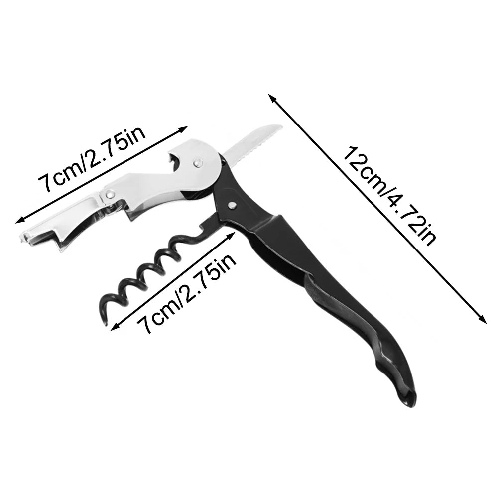 Wine Opener Waiter Corkscrew, Professional Wine Key for Servers, Bartender with Foil Cutter, Manual Wine Bottle Opener Double Hi Peaceful Pleasures Health and Wellness