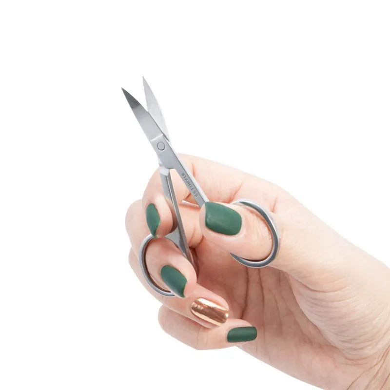 10pcs Curved Pedicure Scissors, Manicure Tool, Epilator, Scissor, Cuticle Trimmer, Eyelash, Nose, Eyebrow, Stainless Nails Peaceful Pleasures Health and Wellness