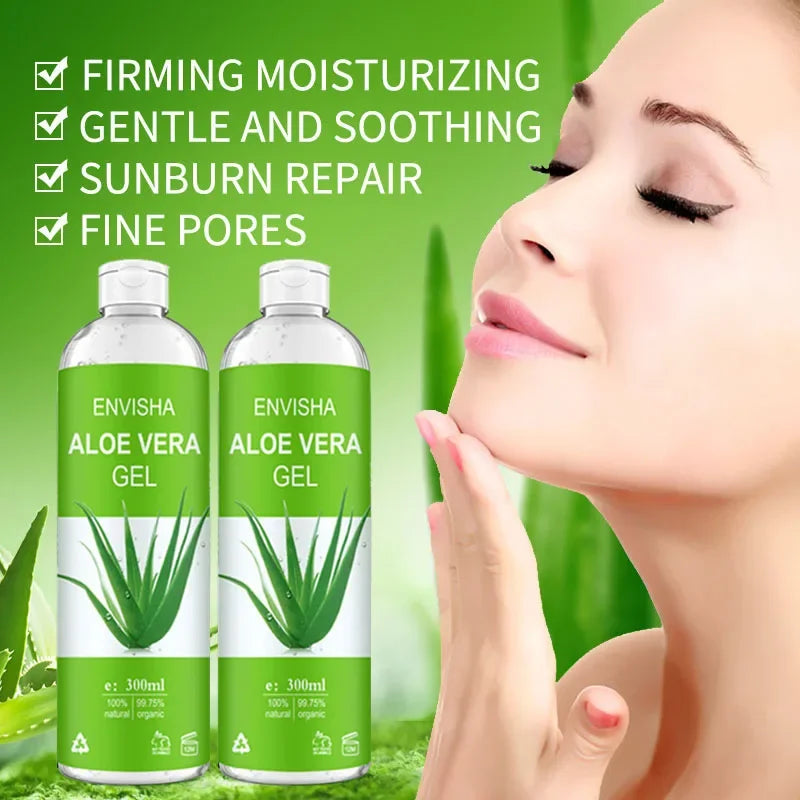 ENVISHA Aloe Vera Gel – Soothing, Hydrating & Sunburn Relief 300ml Aloe Vera Gel Peaceful Pleasures Health and Wellness Default Title