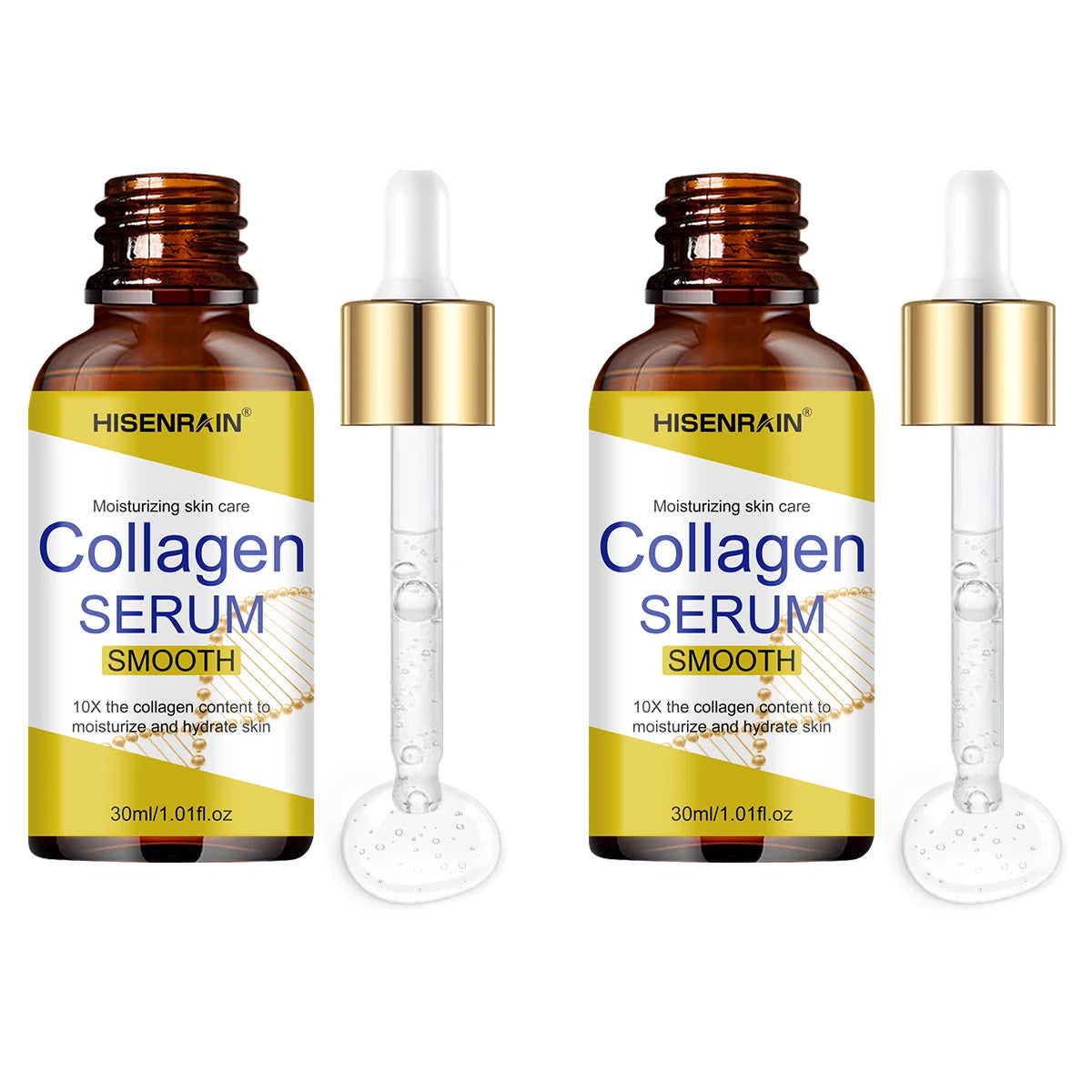 HISENRAIN AliExpress Best-Selling Collagen Essence Serum: Hydrating, Moisturizing & Fast-Absorbing. Peaceful Pleasures Health and Wellness 30ml-2pcs