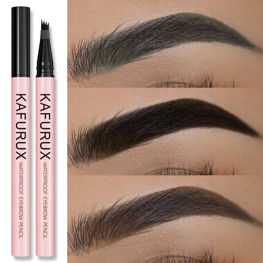 KAFURUX 4-Point Waterproof Liquid Eyebrow Pencil | Long-Lasting