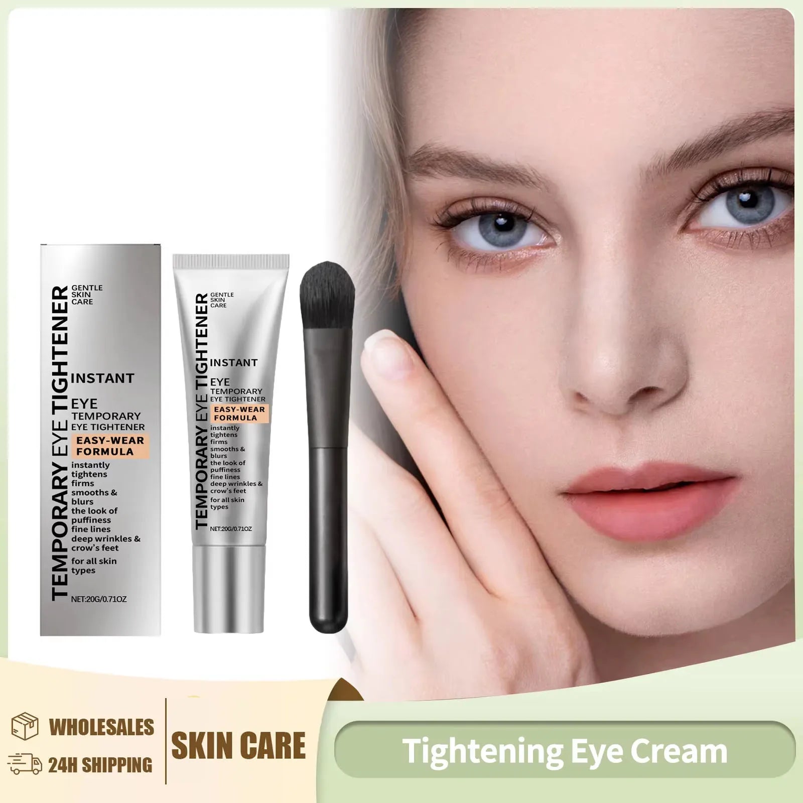 Instant Tighten Eye Cream for Removing Eye Bags Anti Puffiness Dark Circles Removal Firming Increase Elasticity Massage Eye Care Peaceful Pleasures Health and Wellness