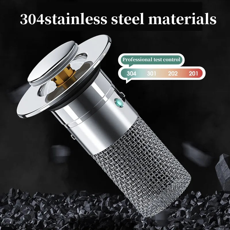 Stainless Steel Pop-Up Drain Stopper | Hair Catcher & Odor Guard