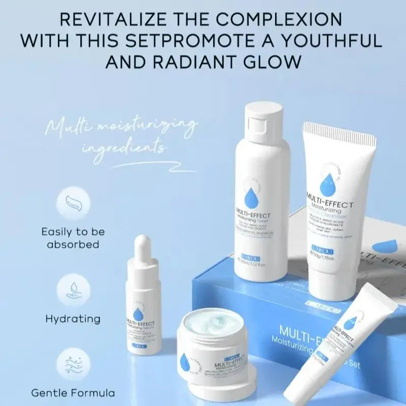 LAIKOU 5-Piece Deep Hydration Skincare Set for Dry Skin