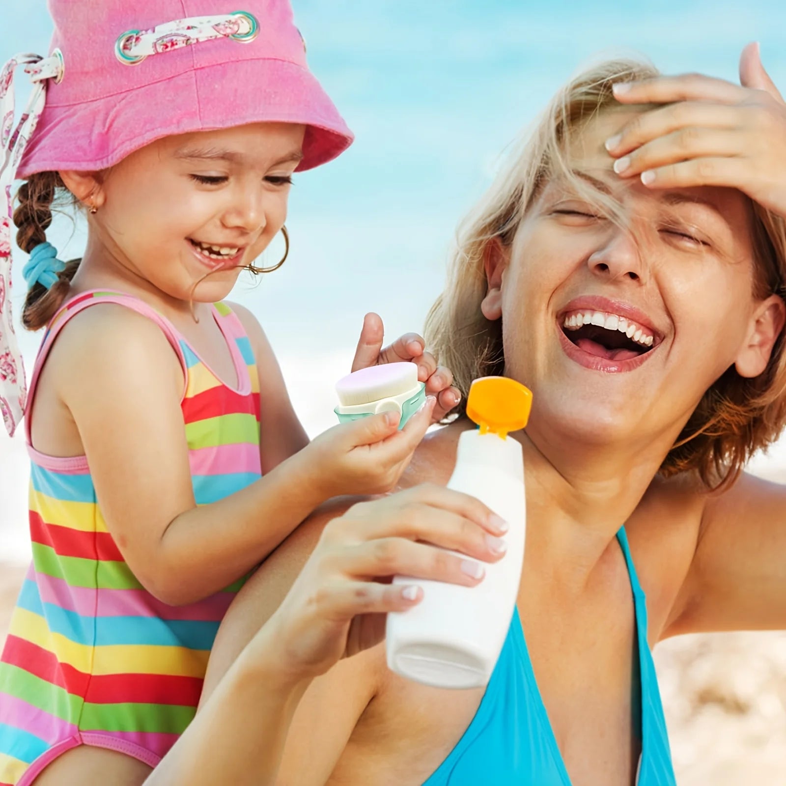 Sunscreen Application Brushes with Protective Cover,Designed for Applying Sunblock Lotion,Ideal for Outdoor Travel And Beach Use Peaceful Pleasures Health and Wellness