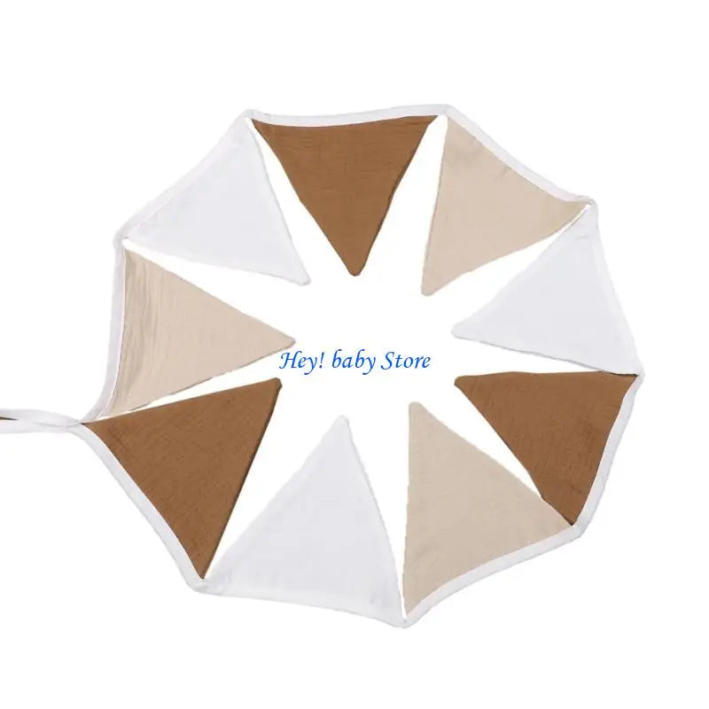 Cotton Triangle Bunting Banner – Baby Shower & Nursery Decor