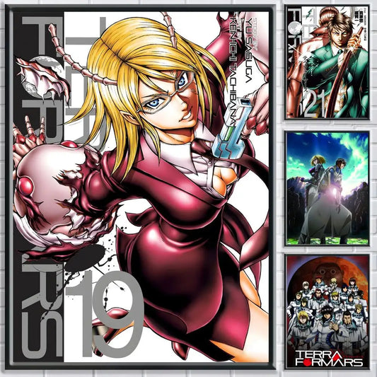 Terra Formars Anime Poster – HD Waterproof Self-Adhesive Wall Art Anime Wall Poster Peaceful Pleasures Health and Wellness