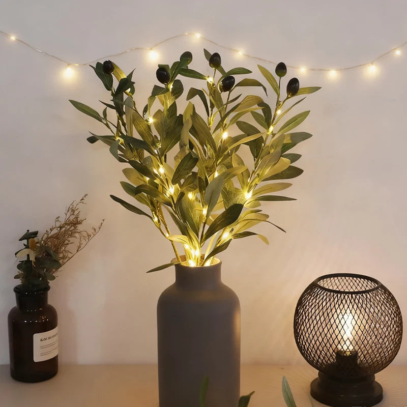 Olive Branch String Lights | Battery Powered Indoor Fairy Light