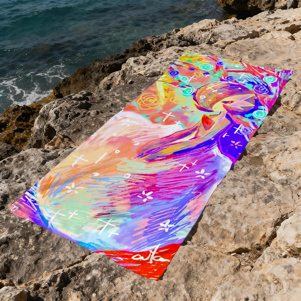 Quick-Dry Beach Towel | Soft & Absorbent – Travel, Gym, Camping Quick-Dry Beach Towel Peaceful Pleasures Health and Wellness