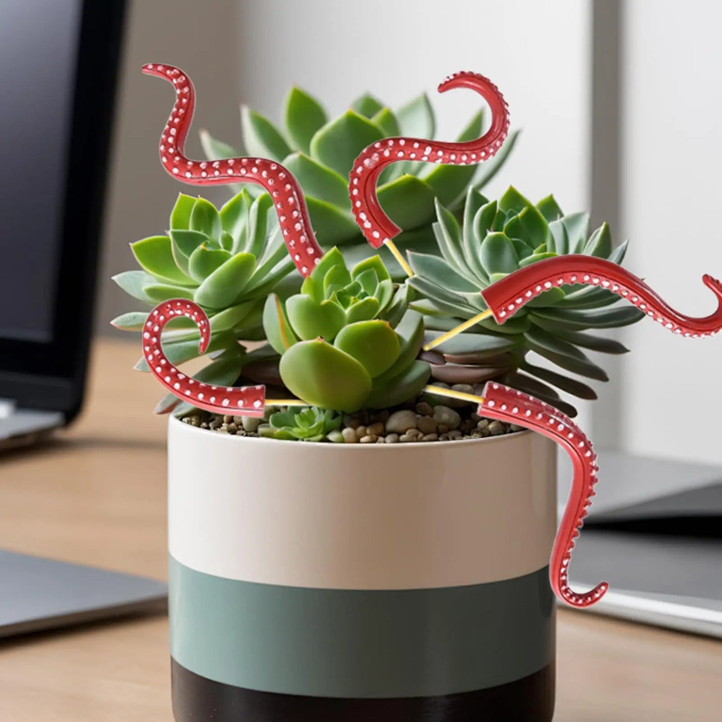 Octopus Tentacle Plant Stakes – 7-Piece Resin Garden Decor