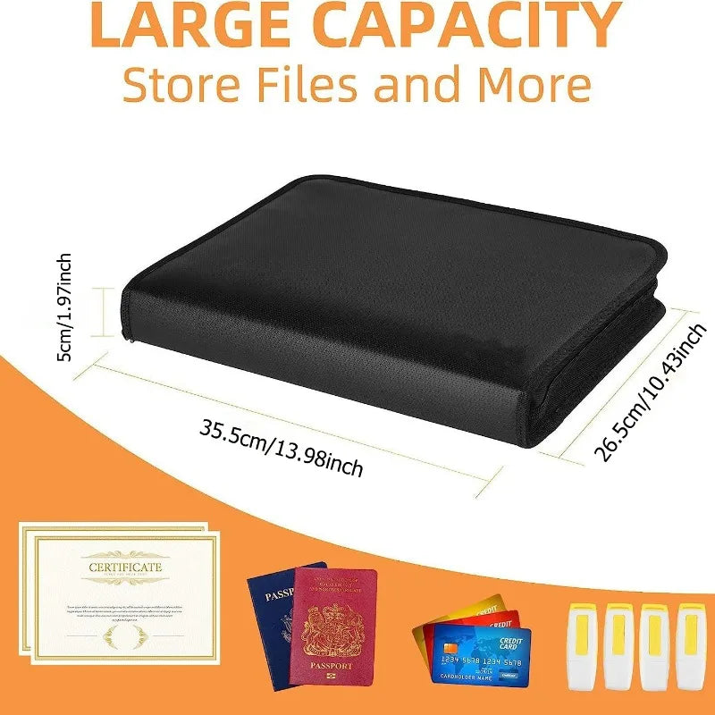26-Compartment Waterproof Zipper Document Organizer + Labels