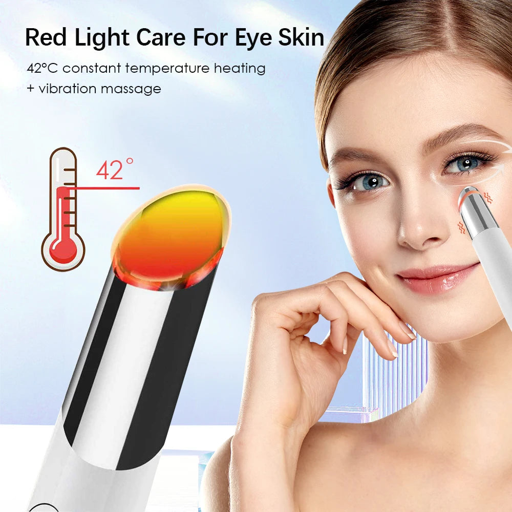 IPL Eye Beauty Device Eye Massager for Dry Eyes Reduce Dark Circles and Puffiness Hot Compress Eye Lift Wand Vibration Red Light Peaceful Pleasures Health and Wellness