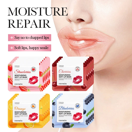 Crystal Collagen Lip Mask Patches – Cherry & Strawberry Plumper Collagen Lip Mask Peaceful Pleasures Health and Wellness
