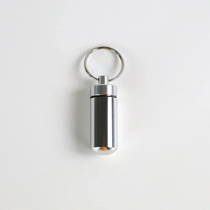 Mini Portable Pill Box Waterproof Aluminum Cases Tablets Bottle Medicine Vitamin Pillboxs Fish Oils Container Organizer Storage Peaceful Pleasures Health and Wellness NO.7