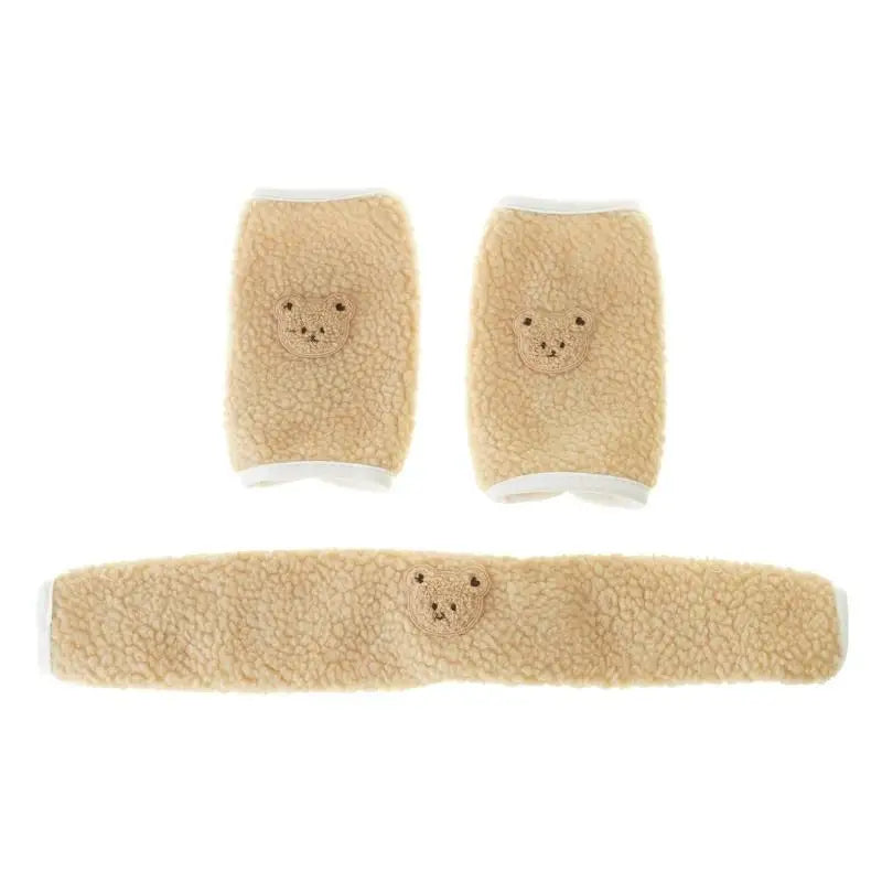 Baby Stroller Armrest & Shoulder Strap Cover Set – 3-Piece Plush