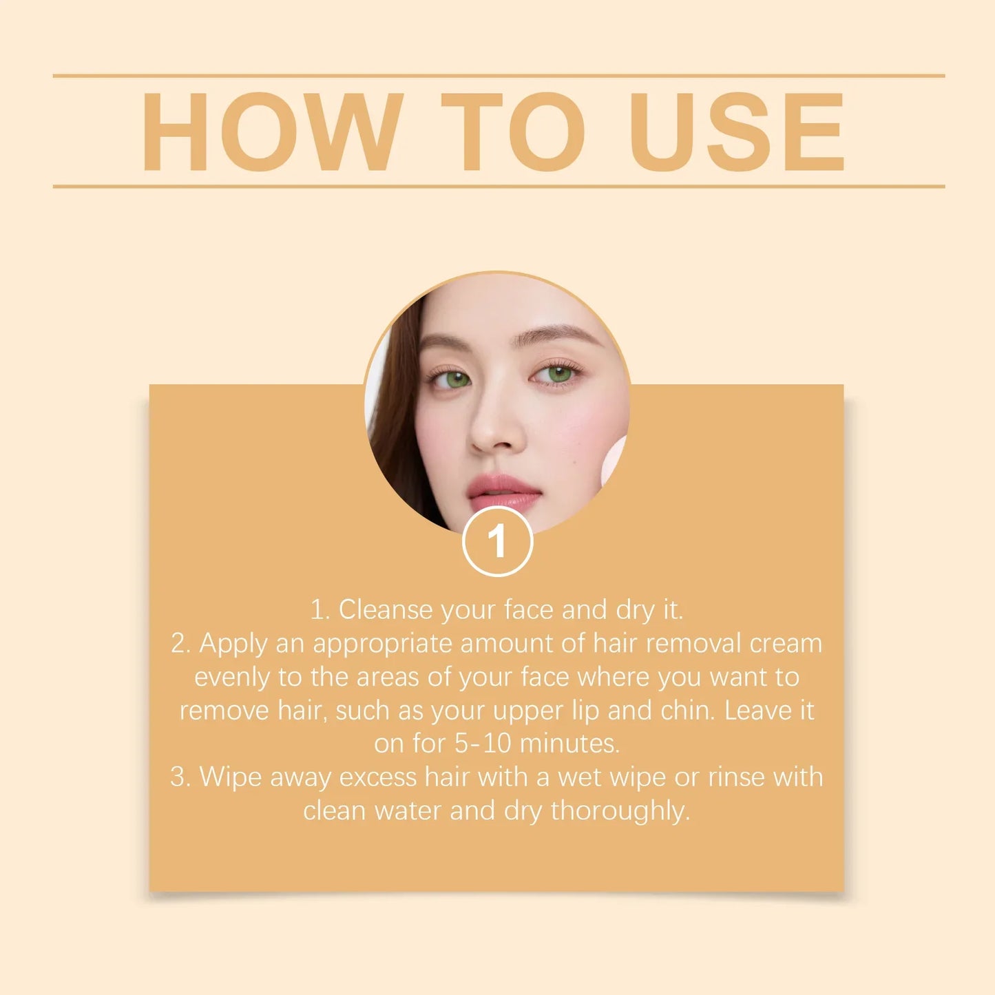 Facial Hair Removal Cream – Sensitive Skin, 50g