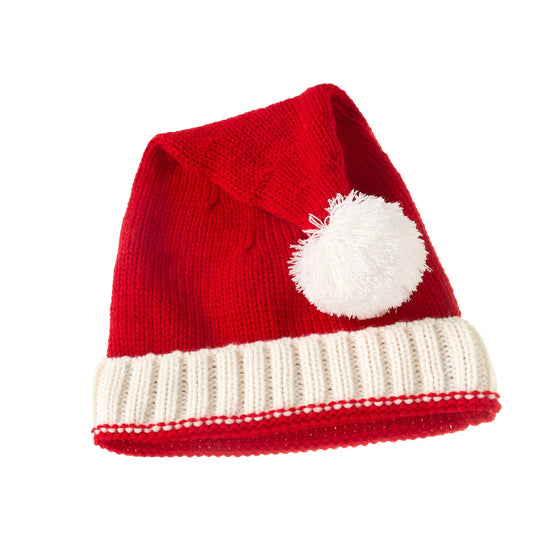 Knitted Christmas Pompom Beanie Hat – Kids & Adults Santa Cap Christmas Beanie Hat Peaceful Pleasures Health and Wellness Adult Hat