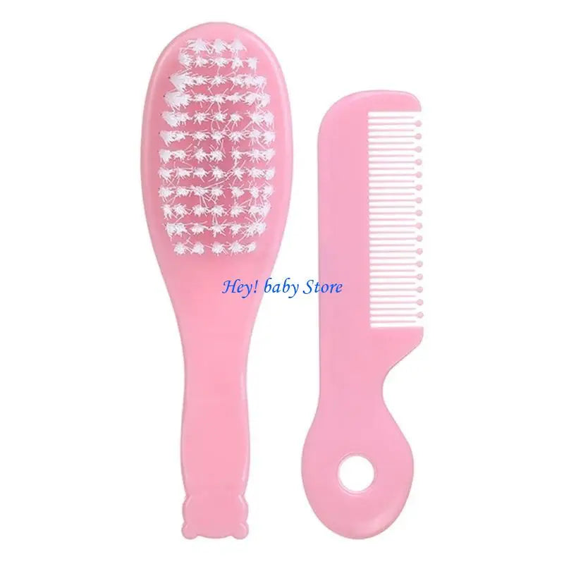 Baby Hair Brush & Comb Set – Cradle Cap Scalp Massage Newborn