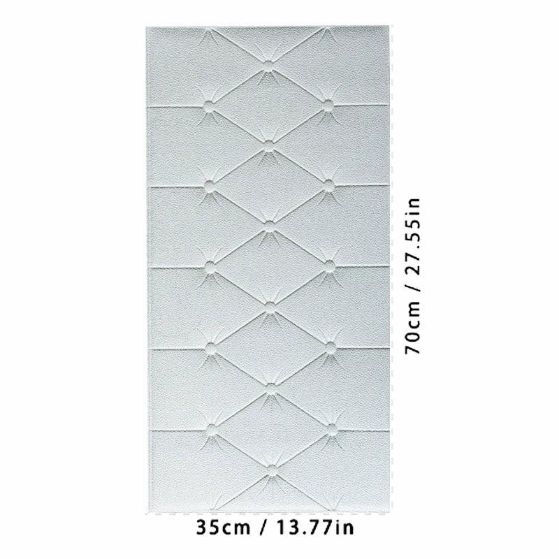Thickened self-adhesive 3D wall sticker wallpaper tatami anti-collision wall pad children's bedroom living room soft foam pad Peaceful Pleasures Health and Wellness 70cmX35cm-1pcs 1 United States